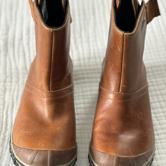 Sorel oiled leather pull-on Slimboot Women’s size 7 - Picture 2 of 5